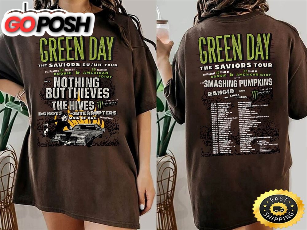 Green Day the Saviors 2024 Tour T-shirt Green Day Rock Band