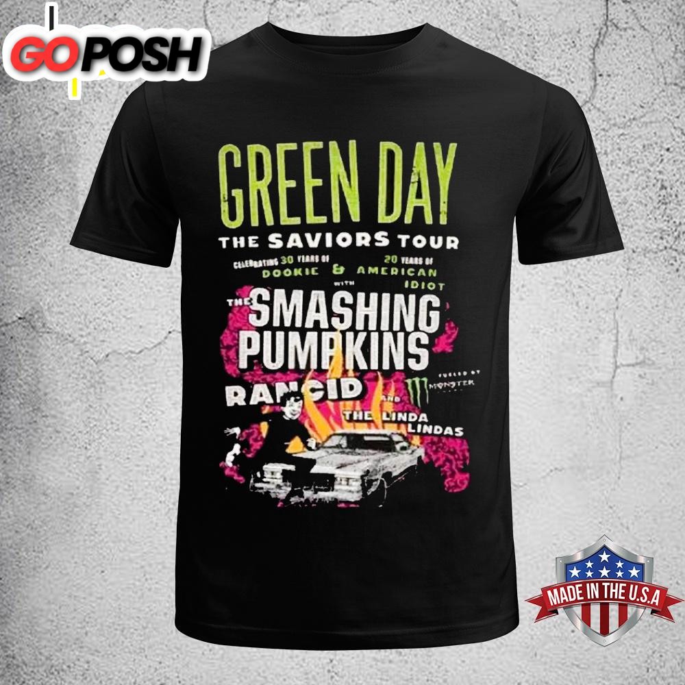 Green Day The Saviors Smashing Pumpkins 2025 Concert Unisex T-Shirt