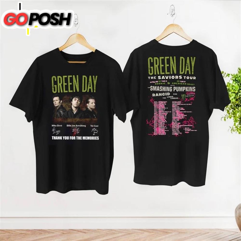Green Day The Saviors Tour 2024 T-Shirt Gift Fans Music