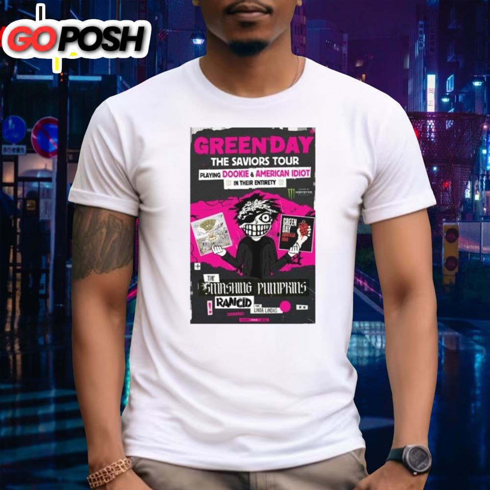 Green Day The Saviors Tour Rancid, The Smashing Pumpkins North America Tour 2025 T-Shirt