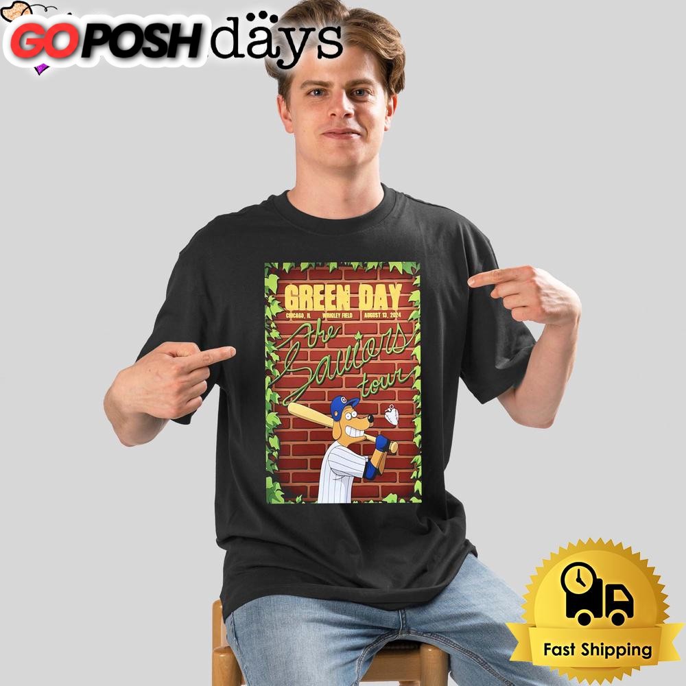 Green Day Tour At Wrigley Field In Chicago IL On August 13 2024 Unisex T-Shirt