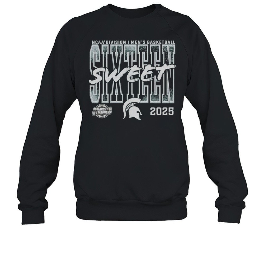 Green Michigan State Spartans 2025 NCAA Mens Basketball Tournament March Madness Sweet 16 Shirts