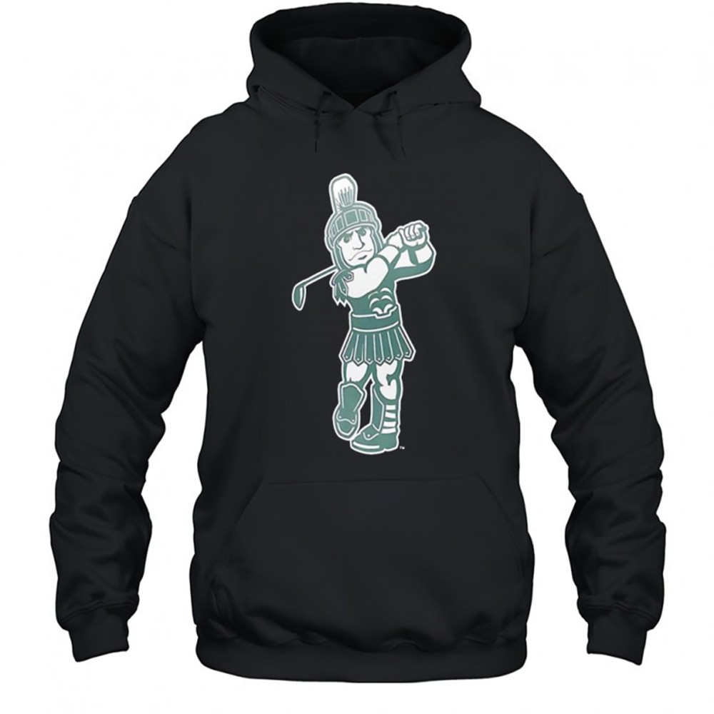 Green Michigan State Spartans golf Sparty sport mascot shirt