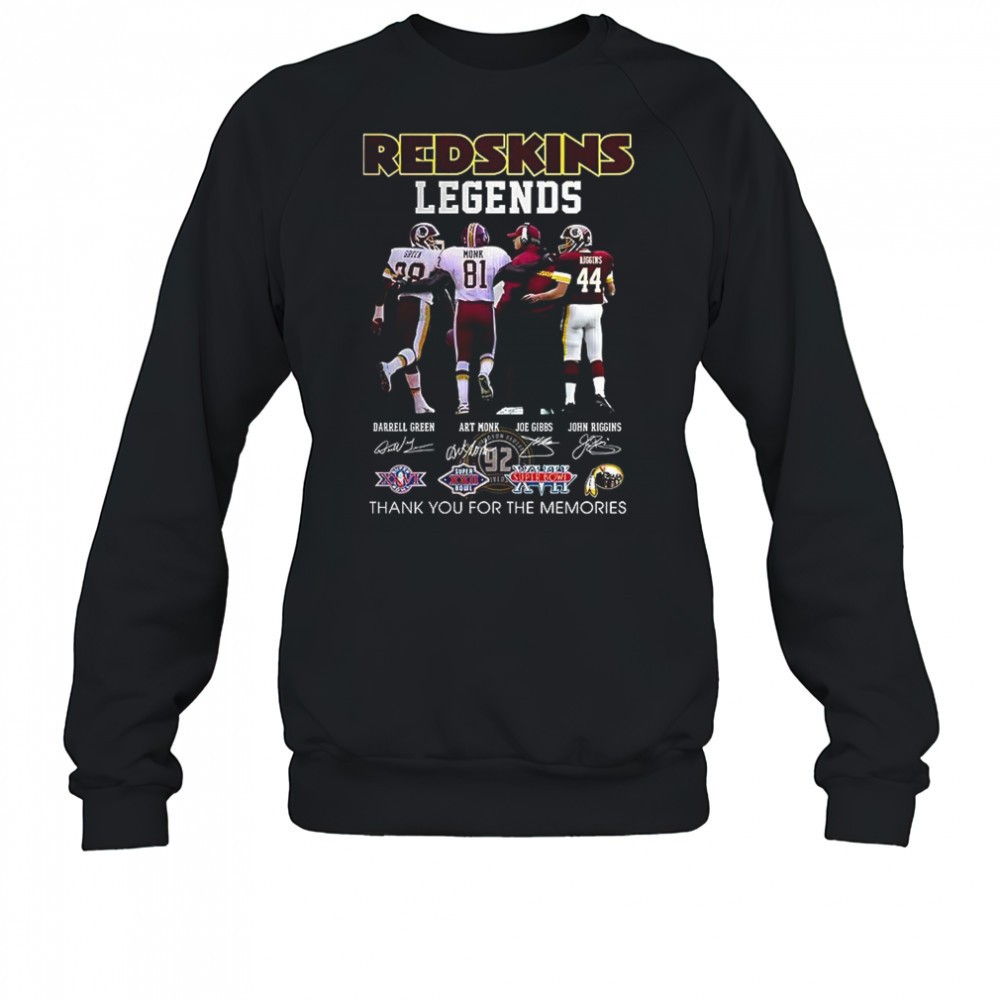 green-monx-gibbs-riggins-washington-redskins-football-legends-thank-you-for-the-ymsxssth Green Monx Gibbs Riggins Washington Redskins football Legends thank you for the memories shirt