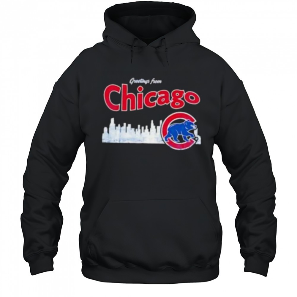 Greetings from Chicago Cubs skyline shirt