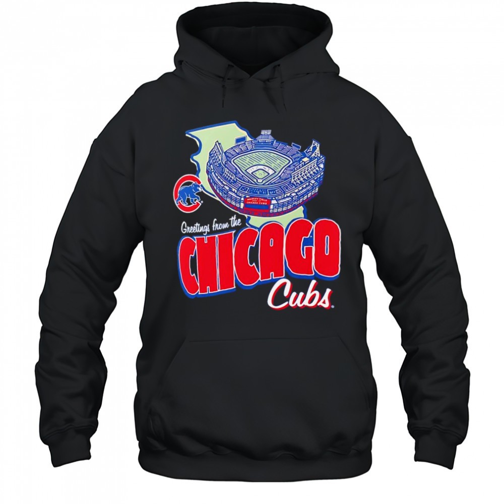 Greetings from the Chicago Cubs royal sadium graphic shirt