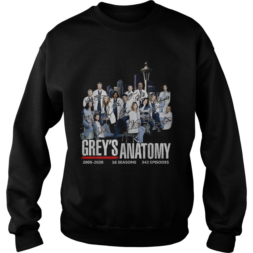 Greys anatomy 2005 2020 16 seasons 342 episodes signature shirt