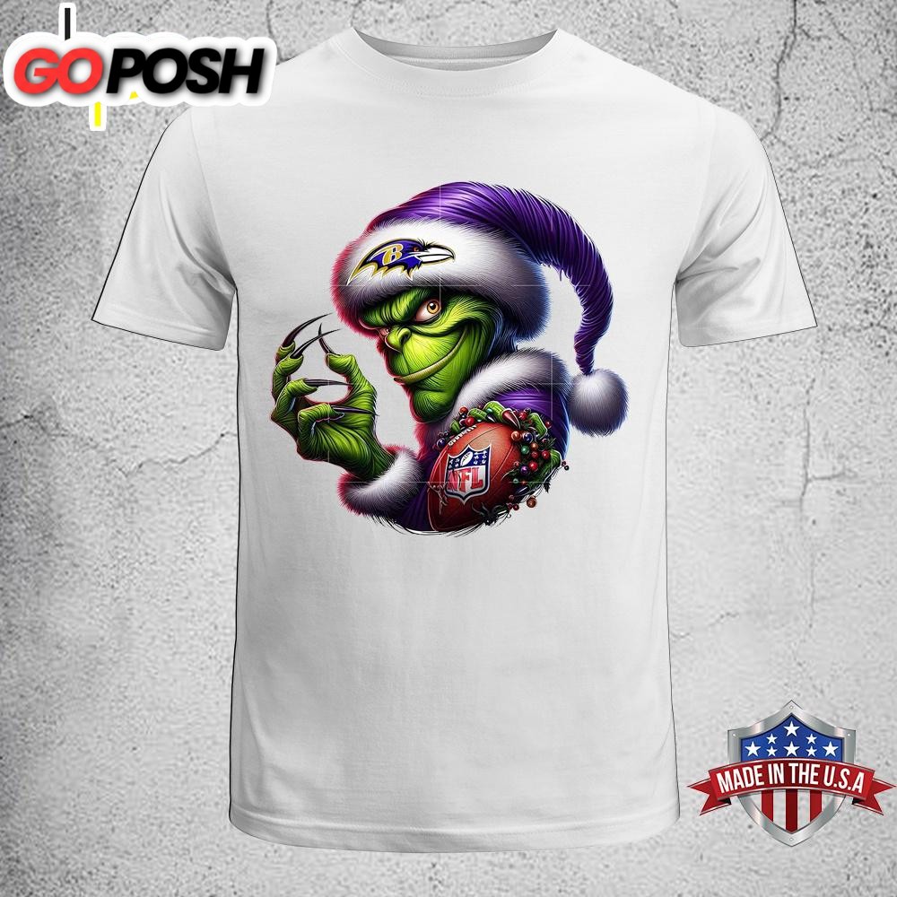 Grinch Baltimore Ravens Christmas Unisex T-Shirt