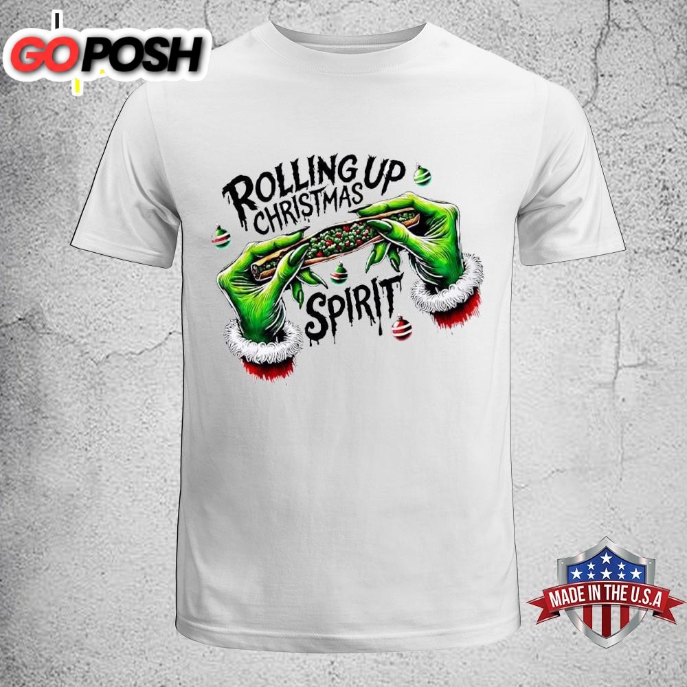 Grinch Christmas Hands Rolling Spirit Unisex T-Shirt