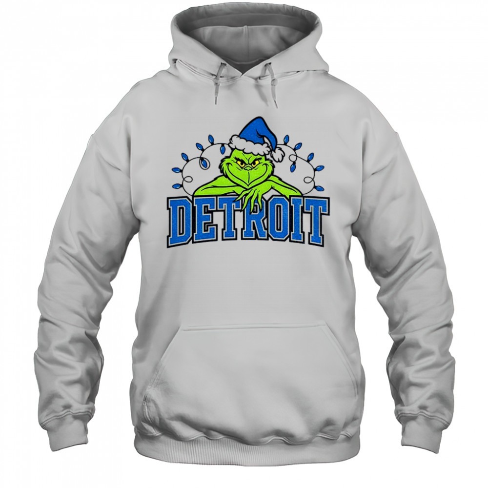 Grinch Detroit Lions NFL Football Game Day Merry Christmas shirt