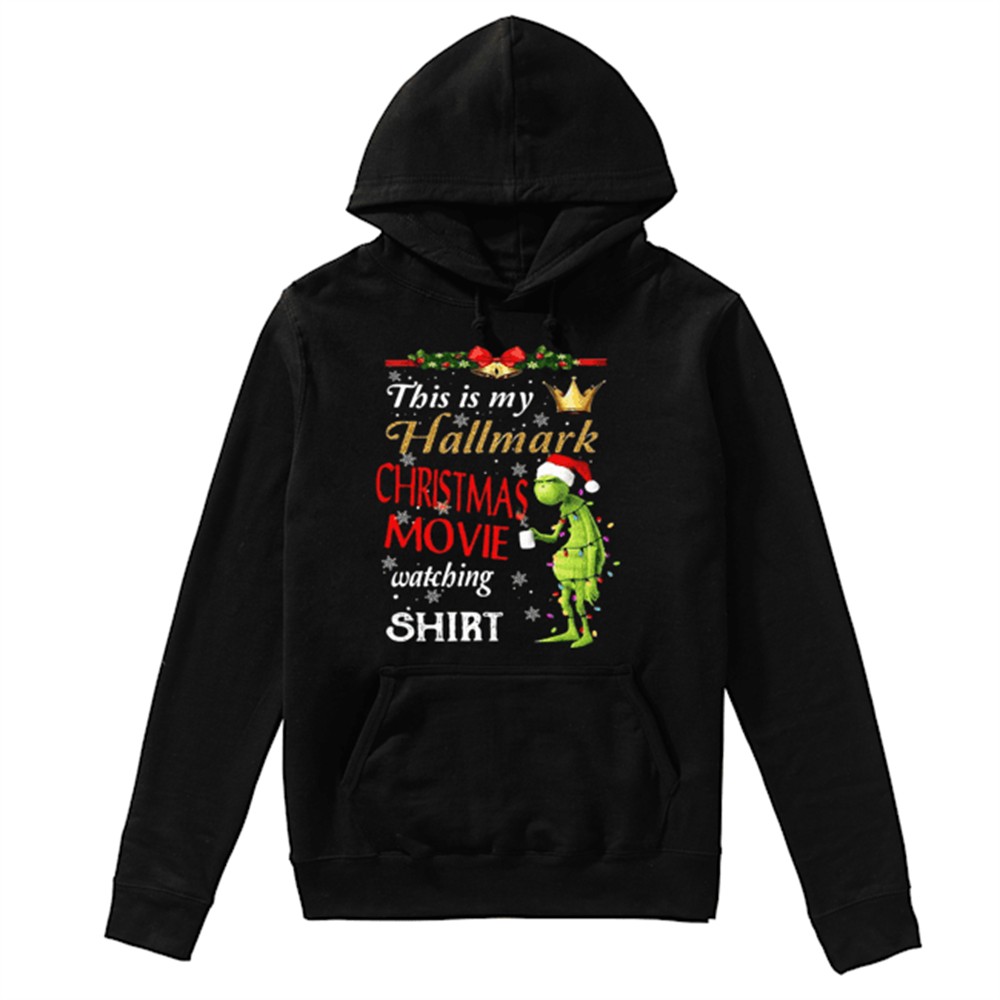 Grinch fairy light this is my hallmark christmas movie watching shirt