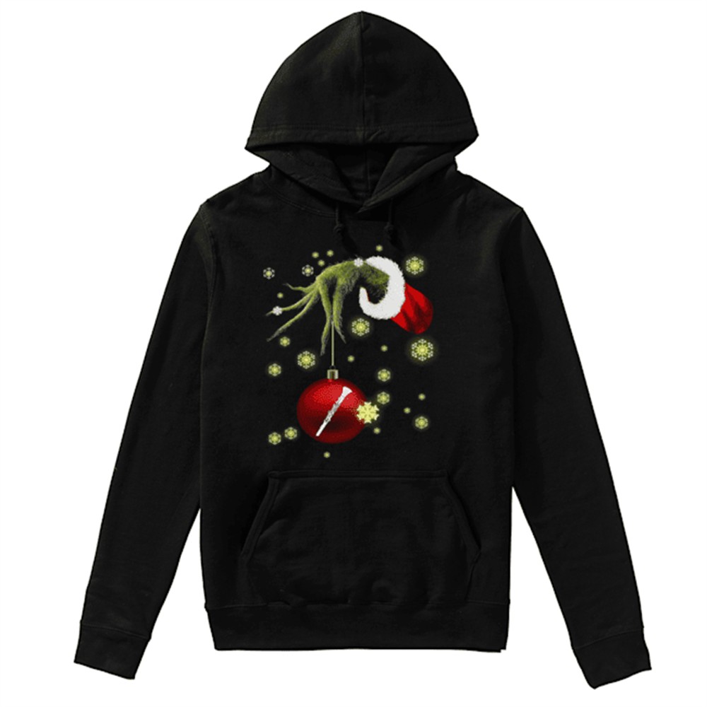 Grinch hand holding Makeup christmas shirt