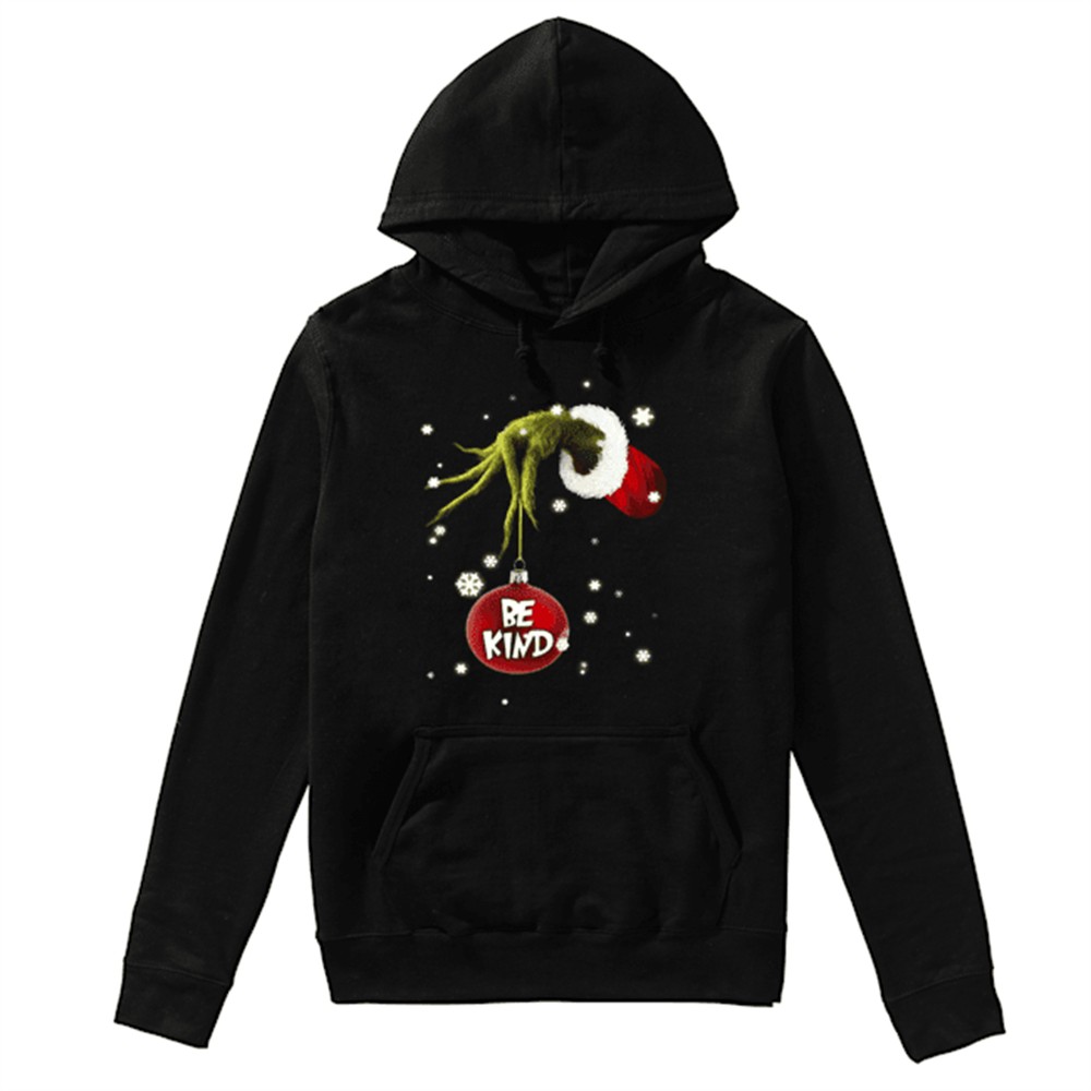 Grinch Hand Holding Ornament Be Kind Christmas shirt