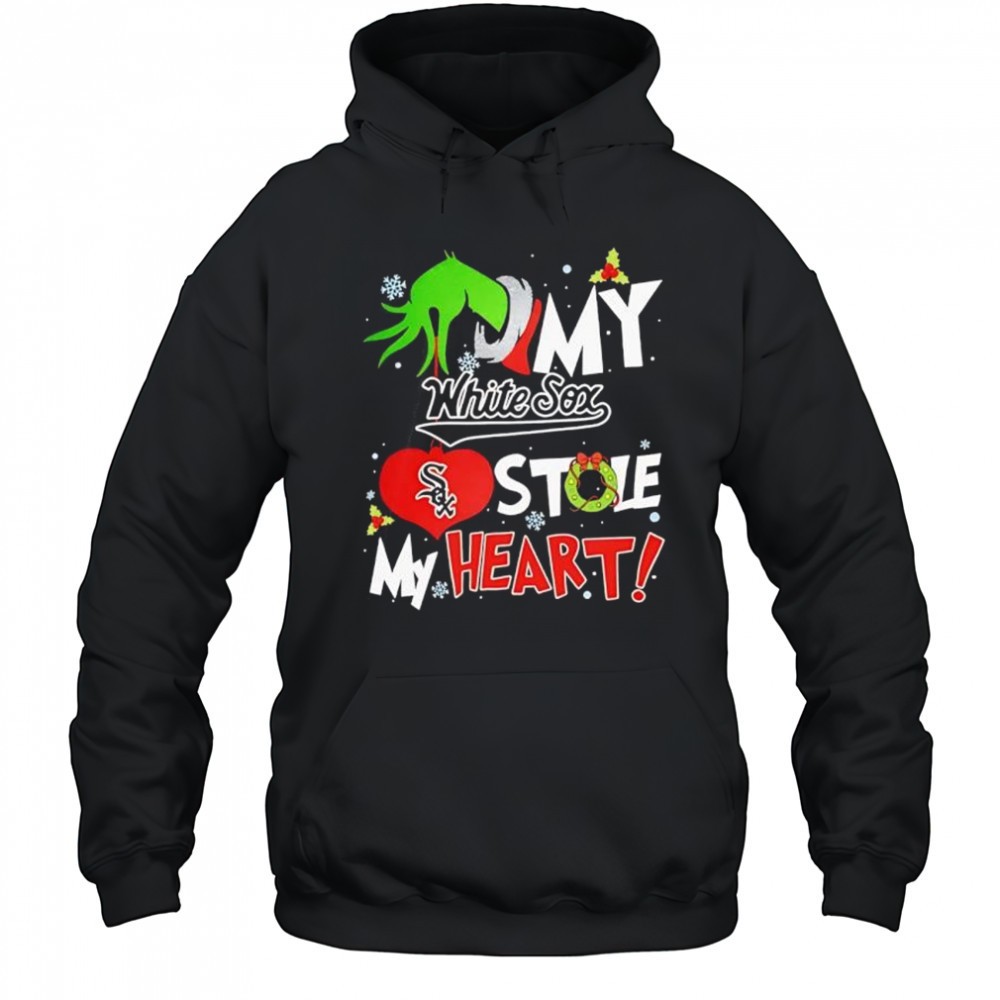 Grinch hand my chicago white sox stole my heart Christmas shirt