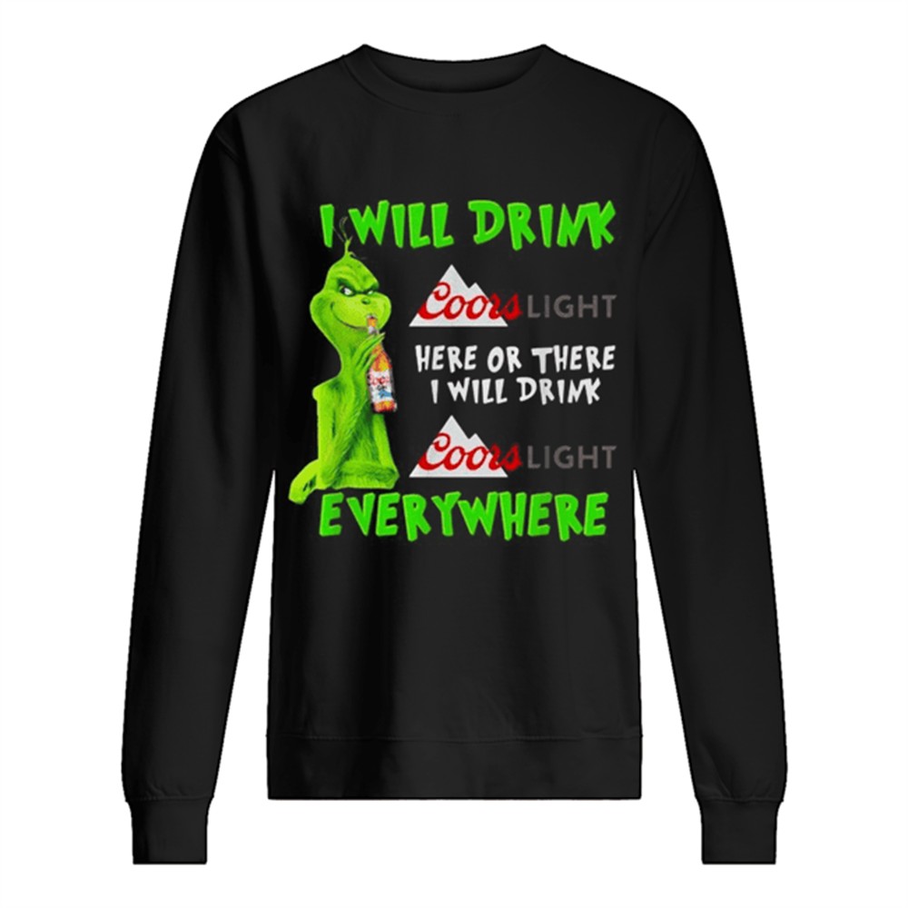 grinch-i-will-drink-coor-light-here-or-there-i-will-drink-coor-light-everywhere-1lw5ho5l Grinch I will drink Coor Light here or there I will drink Coor Light everywhere shirt