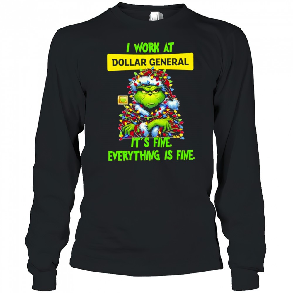 grinch-i-work-at-dollar-general-logo-its-fine-everything-is-fine-shirt-qns6835e Grinch i work at Dollar General logo its fine everything is fine shirt