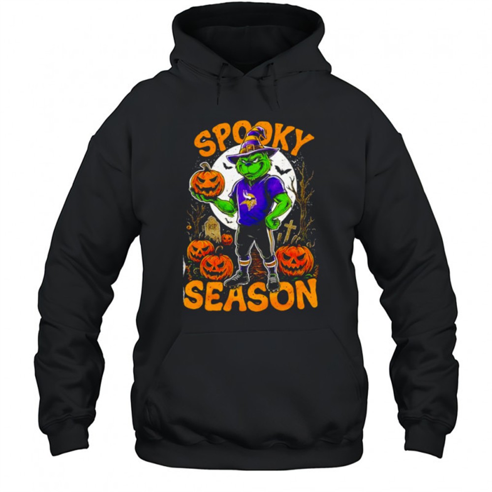 Grinch Minnesota Vikings NFL Spooky Season Halloween shirt