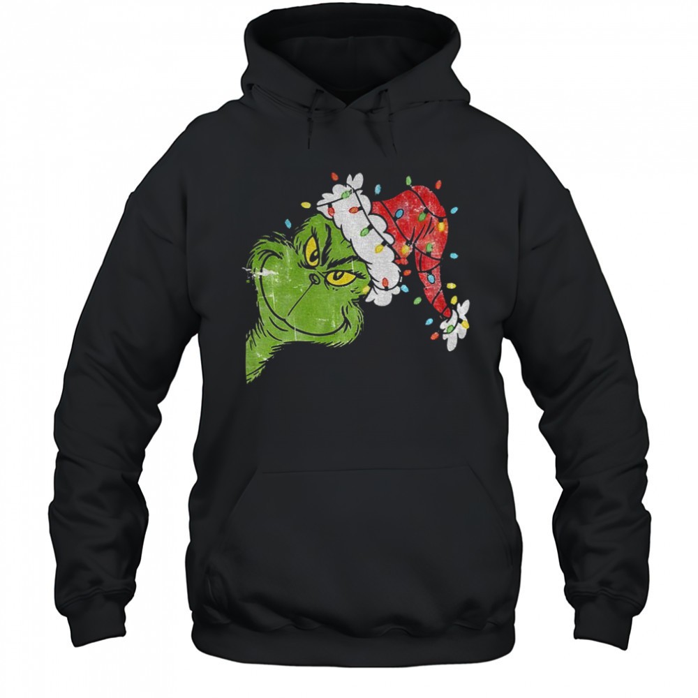 Grinch Santa hat Merry Christmas 2025 shirt