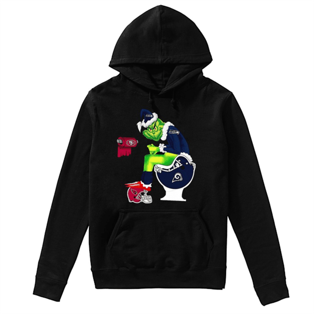 Grinch Seattle Seahawks San Francisco 49ers Los Angeles Rams Arizona Cardinals Toilet shirt