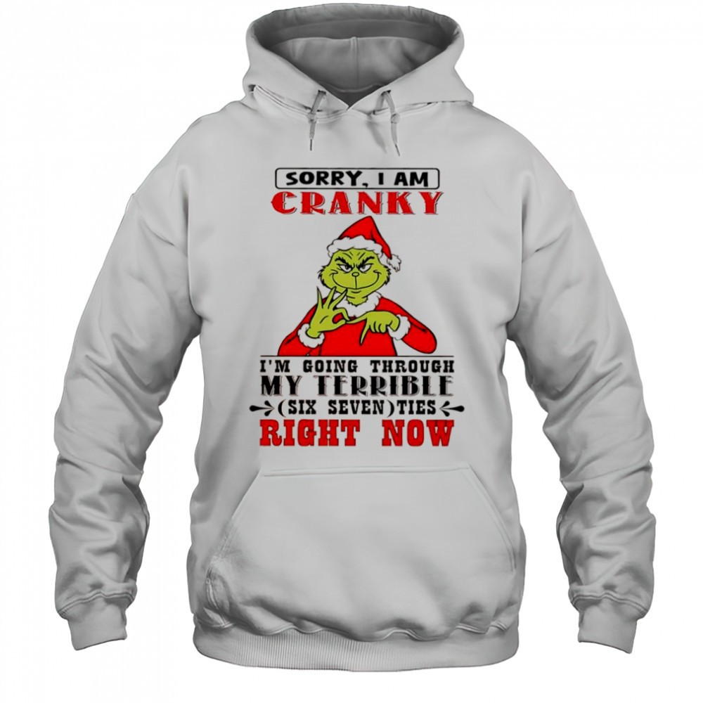 Grinch sorry I am cranky Im going through my terrible six seven shirt