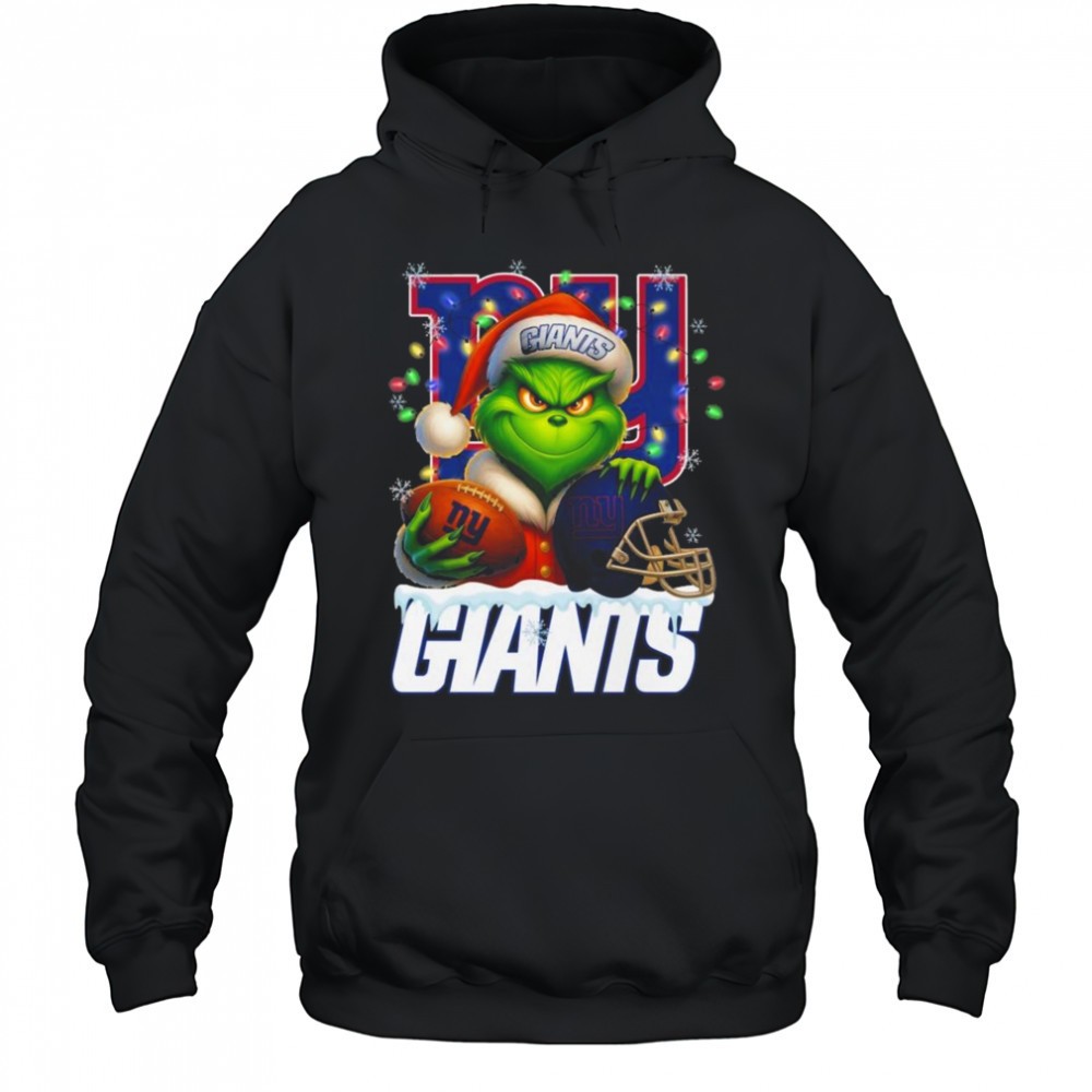 Grinch X New York Giants Ball And Helmet Christmas Shirt