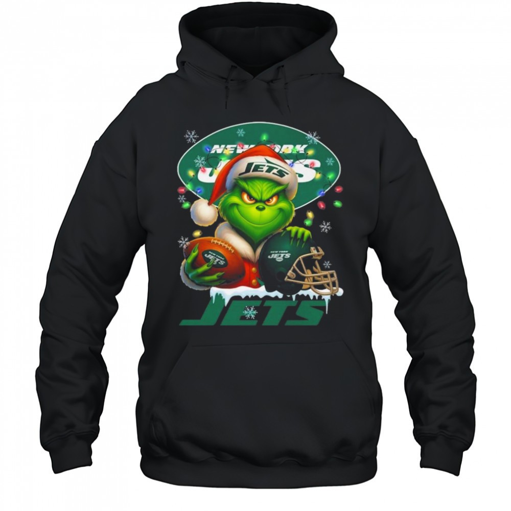 Grinch X New York Jets Ball And Helmet Merry Christmas Shirt
