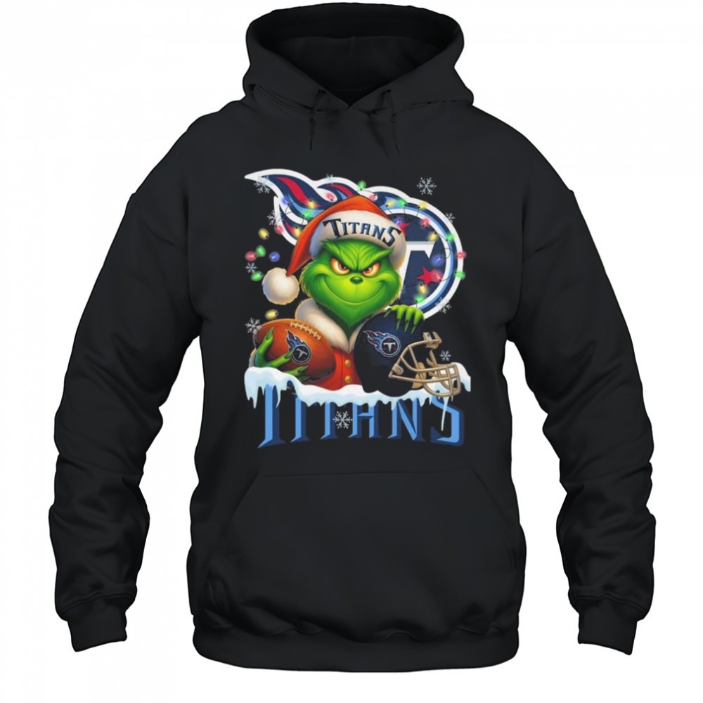 Grinch X Tennessee Titans Ball And Helmet Merry Christmas Shirt