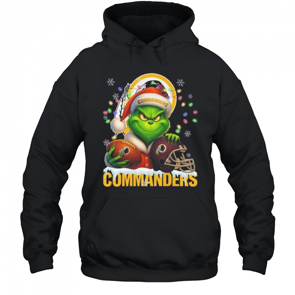 Grinch X Washington Commanders Ball And Helmet Merry Christmas Shirt
