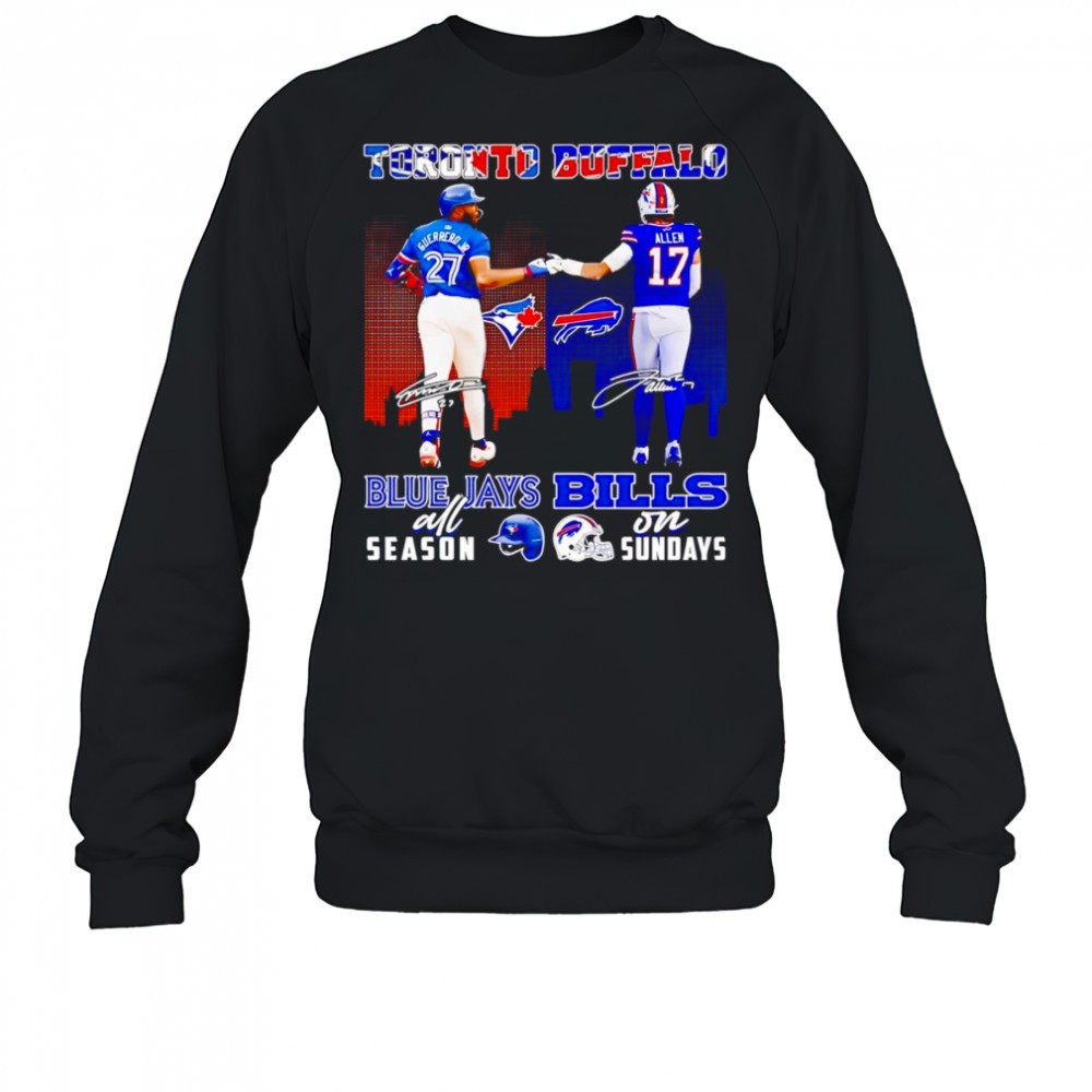 guerrero-jr-and-allen-toronto-blue-jays-all-season-buffalo-bills-on-sundays-shir-r1ptxr60 Guerrero Jr and Allen Toronto Blue Jays all season Buffalo Bills on Sundays shirt