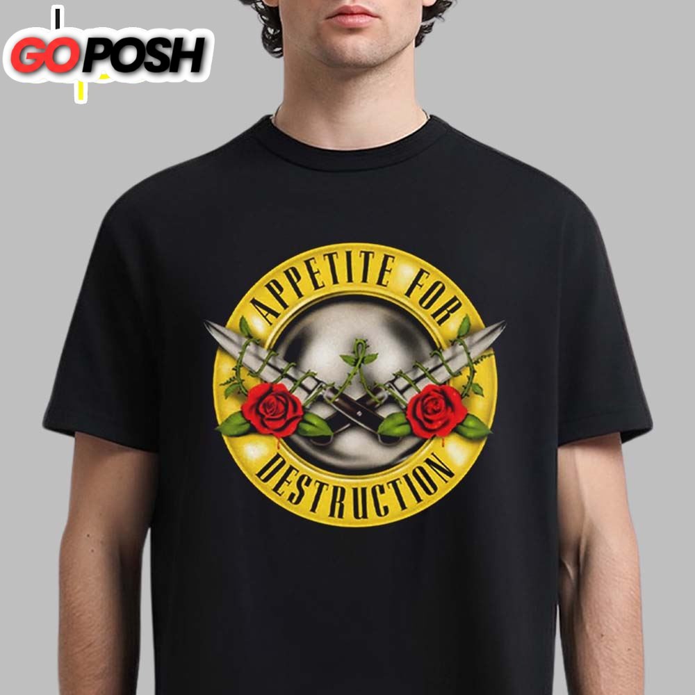 Guns N Roses Appetite For Destruction Knives Logo Unisex T-Shirt