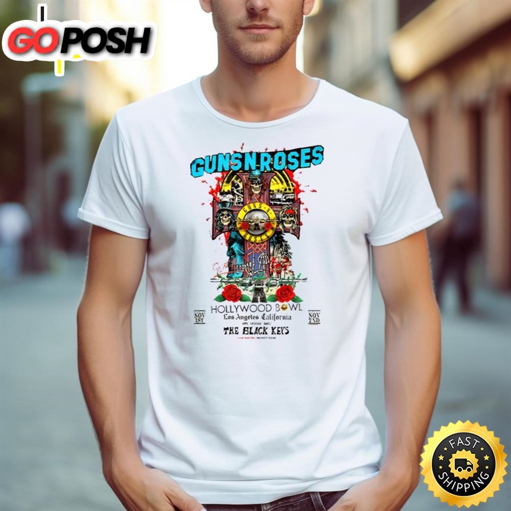 Guns N Roses Hollywood Bowl Los Angeles California With The Black Keys Live Nation 1St And 2Nd November 2025 Tour Shirt