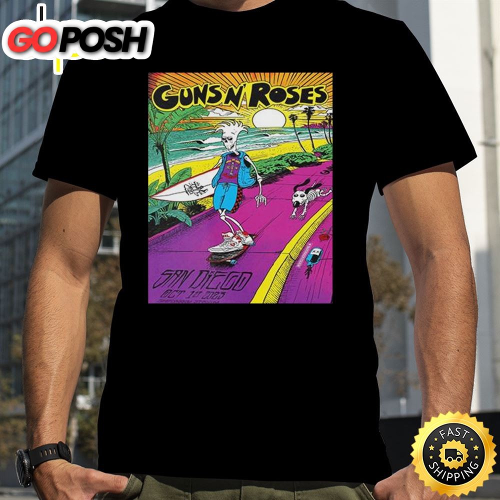 Guns N Roses In Snapdragon Stadium 1st October 2025 San Diego American Tour T-Shirt