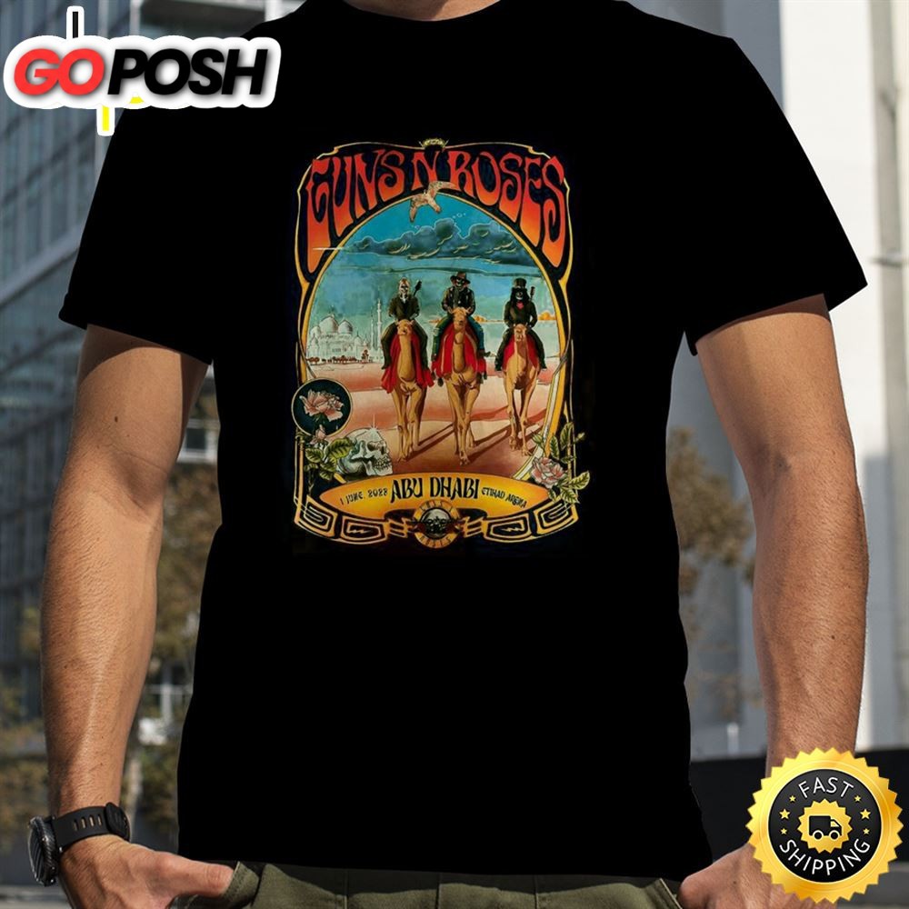 Guns N Roses Tour 2025 Abu Dhabi T-shirt