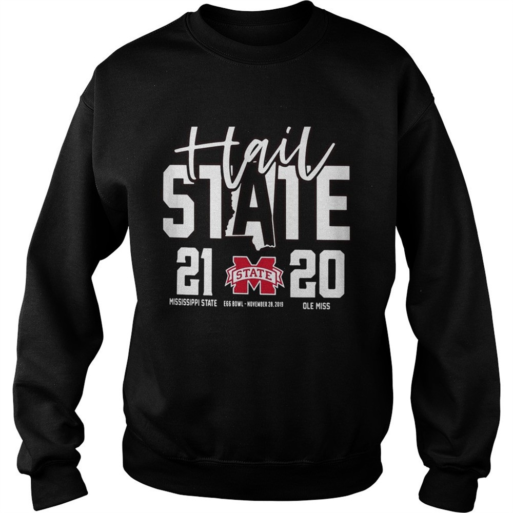 Hail Mississippi State Bulldogs vs Ole Miss Rebels 2019 Football Score 21 20 shirt