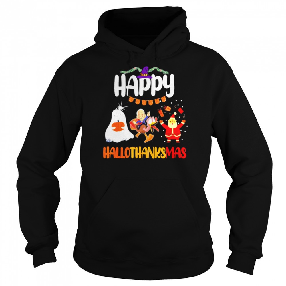 Hallothanksmass happy halloween thanksgiving christmas Gift Tee Shirt