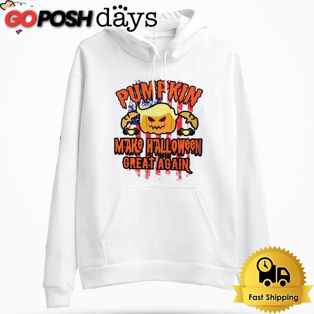 Halloween American Flag Pumpkin Hoodie
