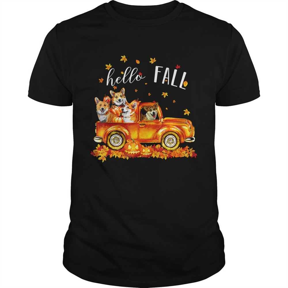 halloween-hello-fall-corgi-funny-t-shirt-wodeugfs Halloween Hello Fall Corgi Funny T Shirt