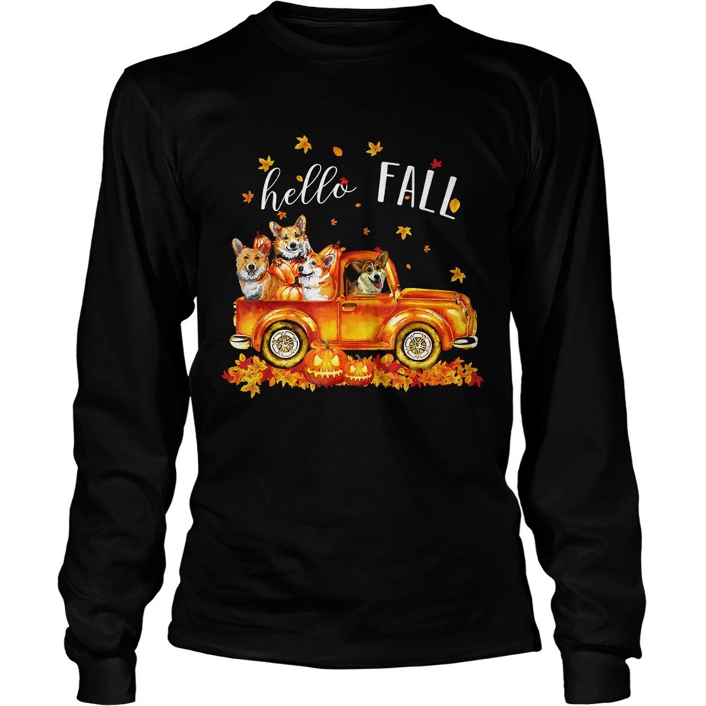 halloween-hello-fall-corgi-funny-t-shirt-wodeugfs Halloween Hello Fall Corgi Funny T Shirt