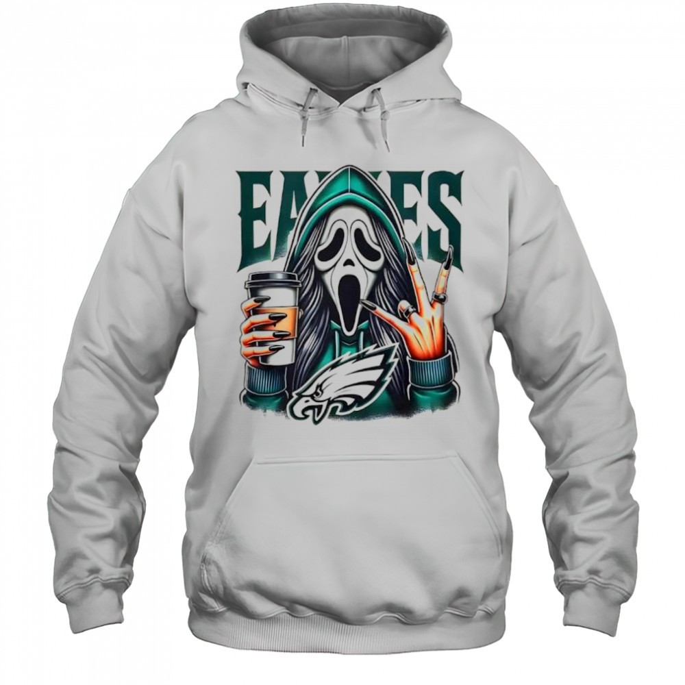 Halloween Philadelphia Eagles scream mask shirt