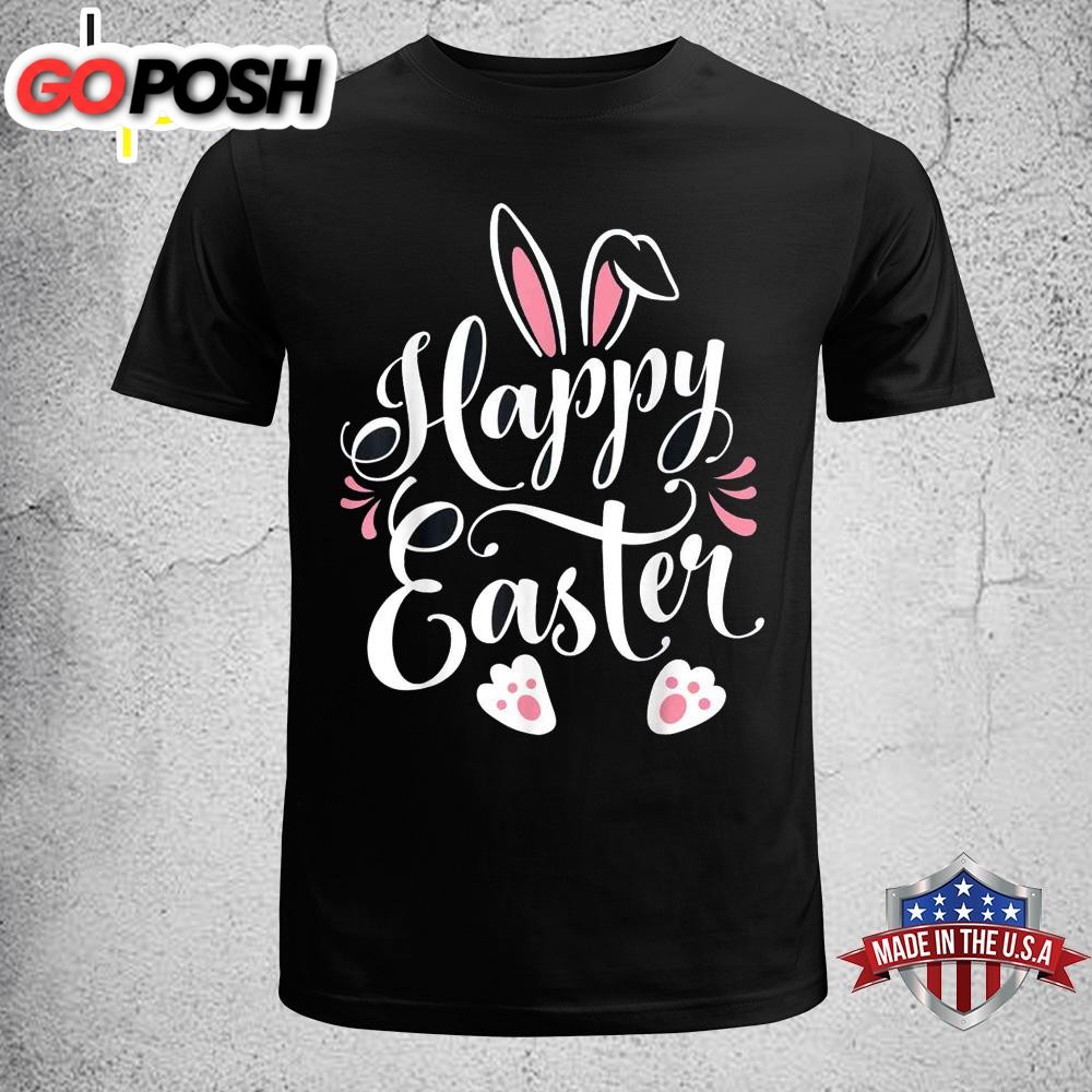 Happy Easter Bunny Rabbit Face Funny Easter Day Women Girls Cute Easter Shirt