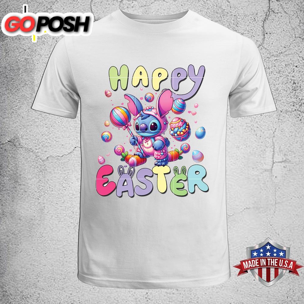 Happy Easter Stitch Rabbit Unisex T-Shirt