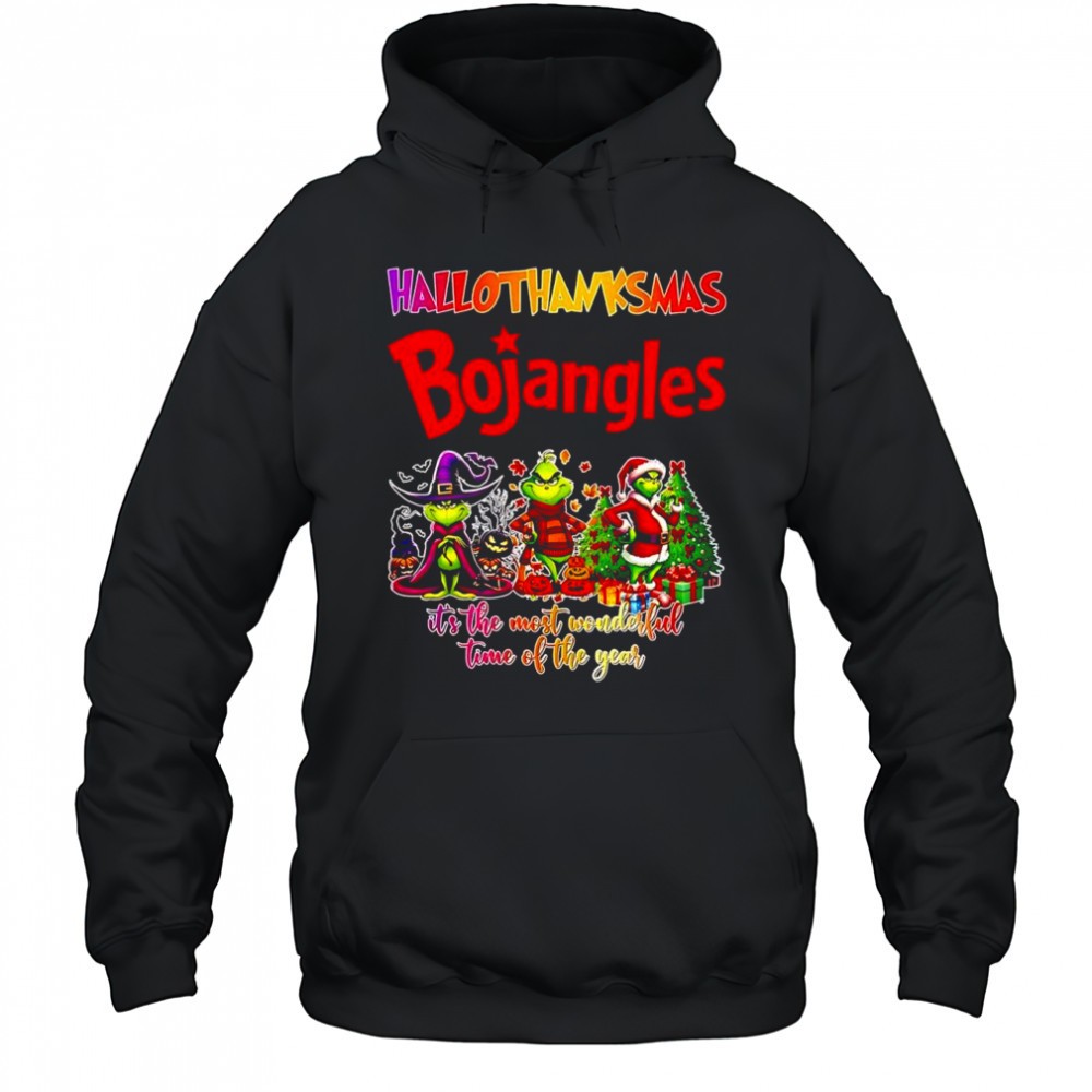 Happy Hallothanksmas Bojangles x Grinch its the most wonderful time of the year shirt