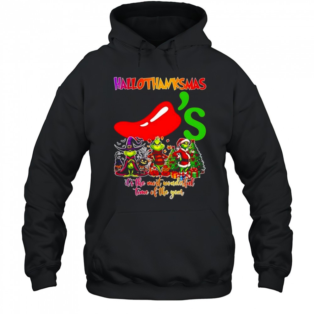 Happy Hallothanksmas Chilis x Grinch its the most wonderful time of the year shirt
