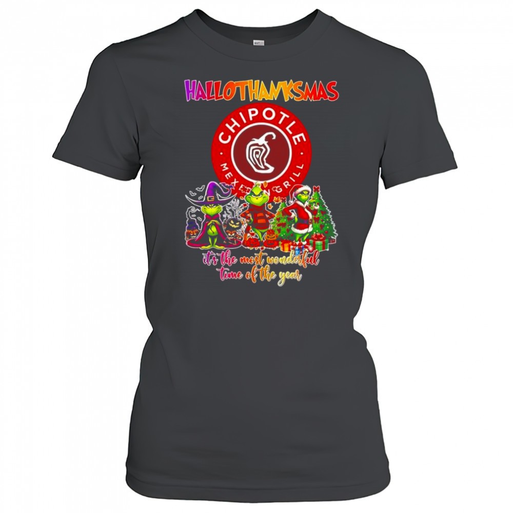 happy-hallothanksmas-chipotle-mexican-grill-x-grinch-its-the-most-wonderful-time-o17cox40 Happy Hallothanksmas Chipotle Mexican Grill x Grinch its the most wonderful time of the year shirt
