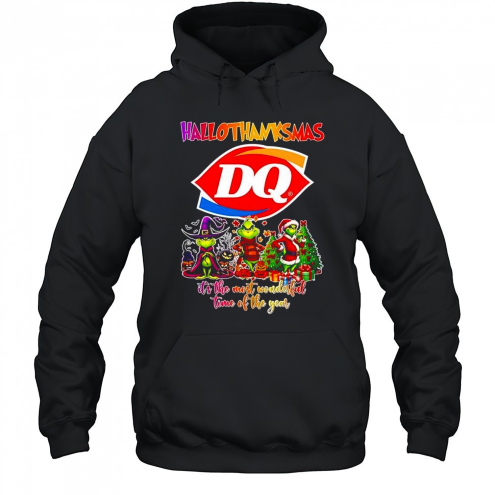 Happy Hallothanksmas Dairy Queen DQ x Grinch its the most wonderful time of the year shirt