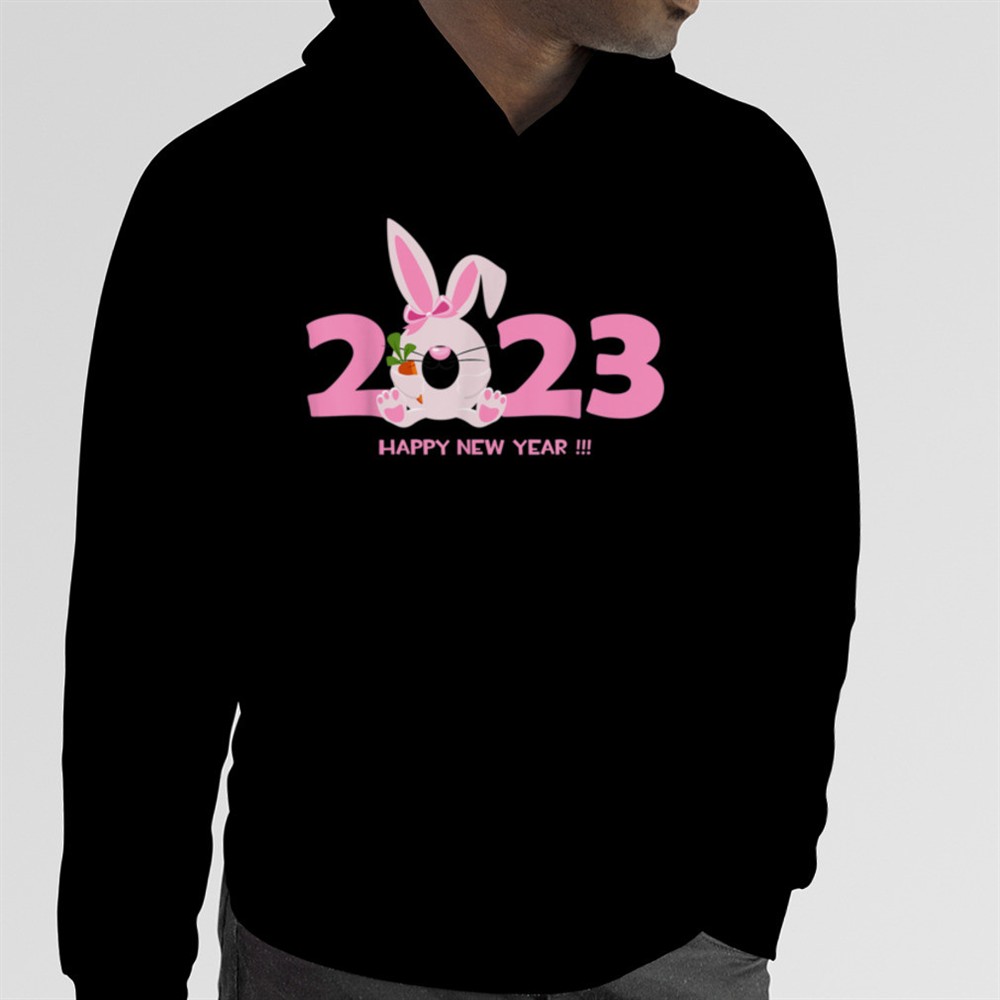 Happy new year 2025 cartoon rabbit zodiac greeting T-Shirt B0BNP6B449