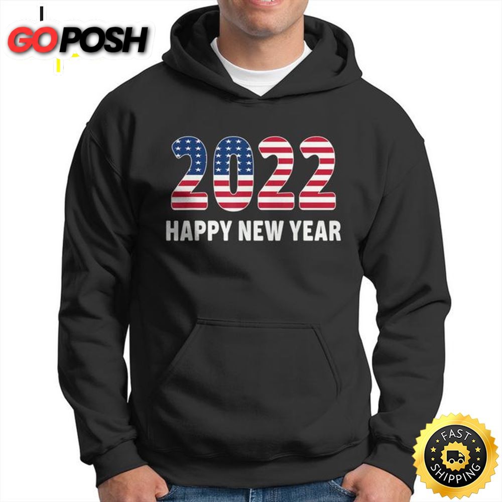 Happy New Year 2025 Flag America New Years Eve Unisex Basic T-shirt