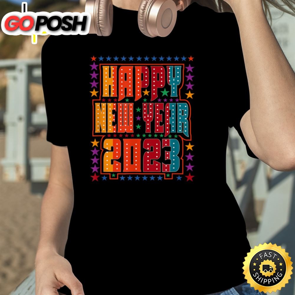 Happy New year 2025 Lighted Sign Style Unisex Basic T-shirt