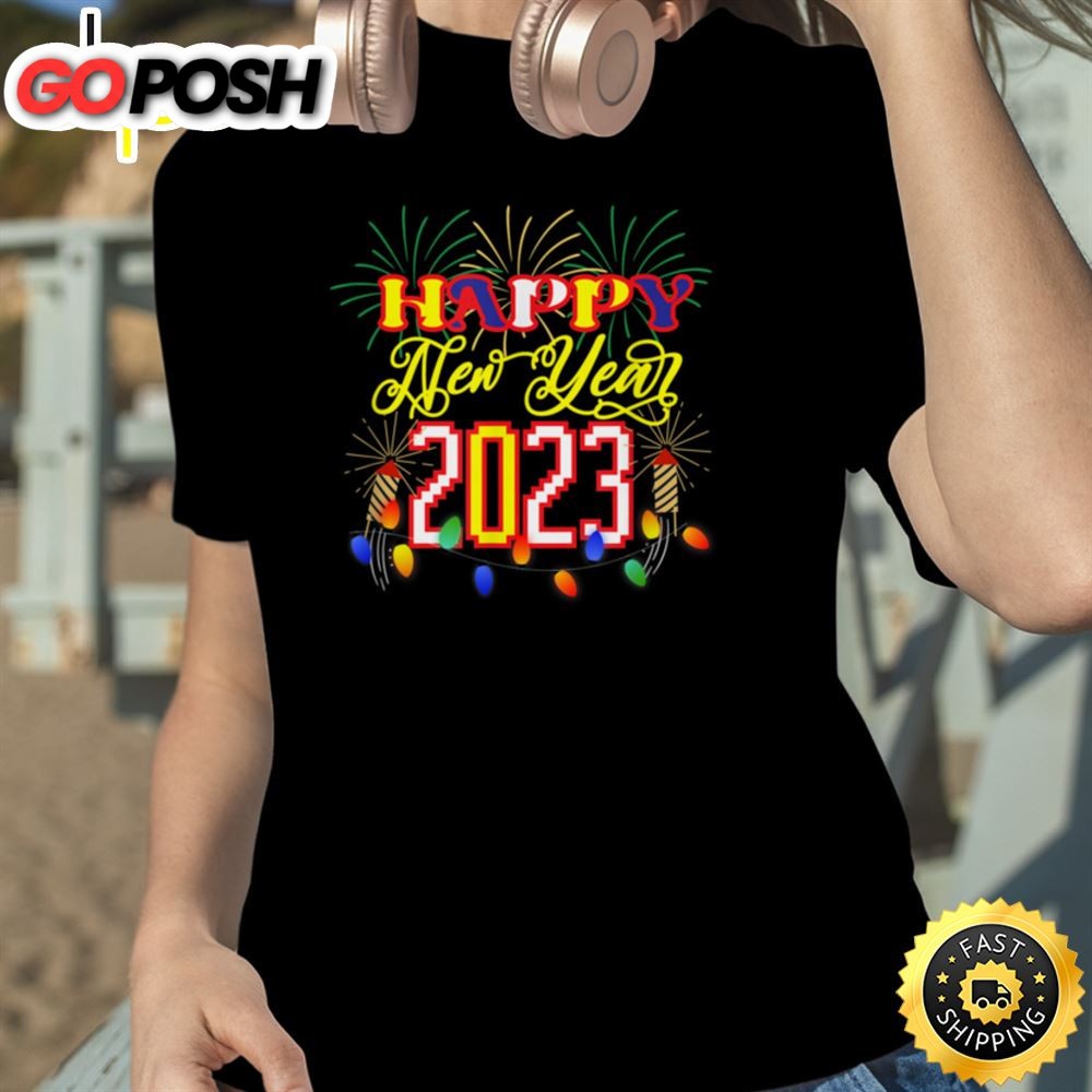 Happy New Year 2025 Pixelated Design Unisex Basic T-shirt