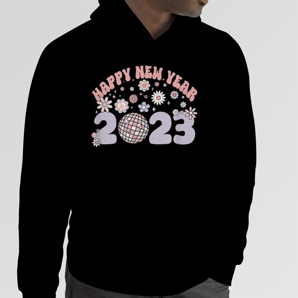 Happy New Year 2025 Retro Style Flower T-Shirt B0BNP8SX72
